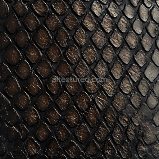 Seamless 3D PBR Scaled Skin Texture Featuring Detailed Wrinkles and Natural Tone Shifts