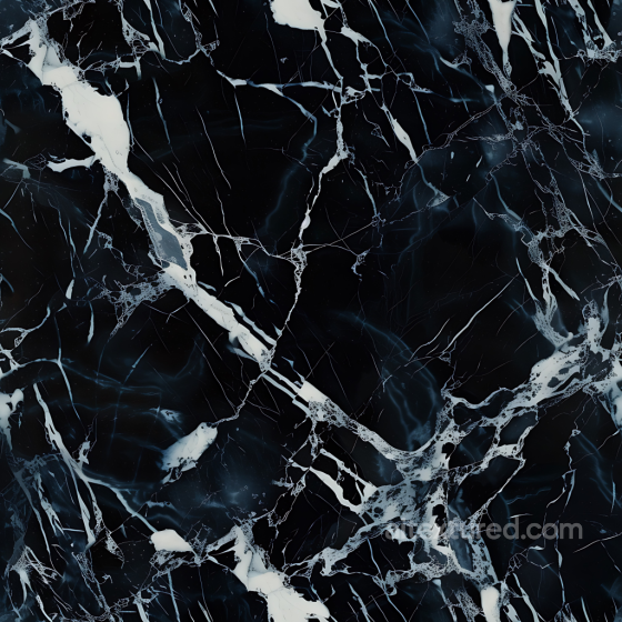 Black Marble PBR Texture with Bold White Veins and Polished Finish Marble texture preview