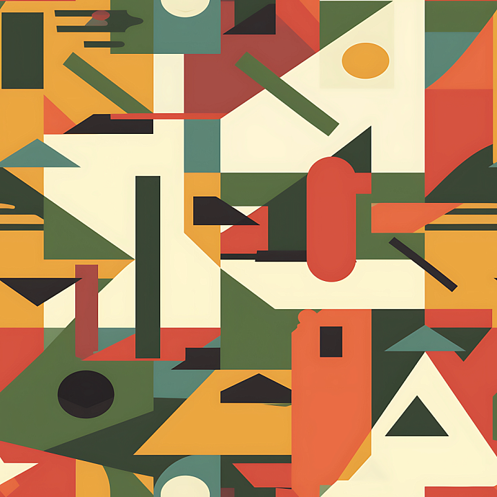 Urban Geometric Camouflage with Bold Color Blocks seamless PBR texture preview