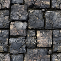 seamless Seamless 3D PBR Texture of Weathered Stone Pavement with Cracks and Moss texture 8k free download PBR