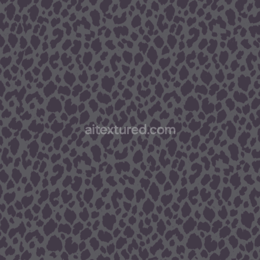 Seamless 3D PBR Leopard Print Fabric Texture with Dark Grey and Navy Tones