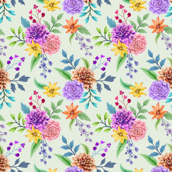 Floral Texture with Vibrant Multicolored Flower Clusters Floral texture preview