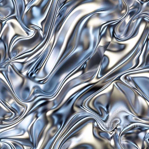 Seamless 3D PBR Glossy Smooth Fabric-Like Texture with Fluid Reflections texture preview