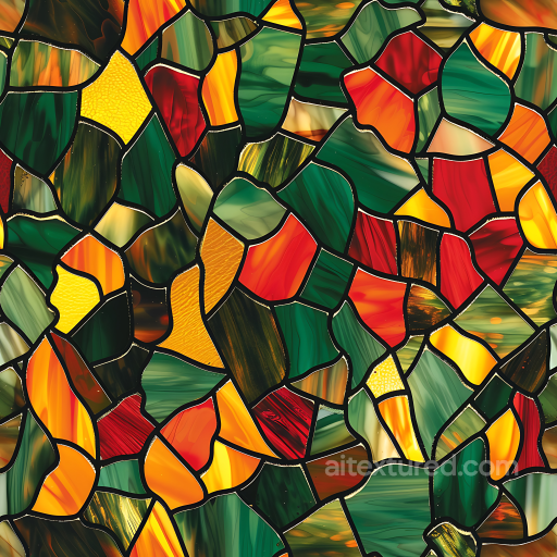 stained glass style camouflage PBR texture with vibrant autumn colors seamless Color Camouflage PBR texture