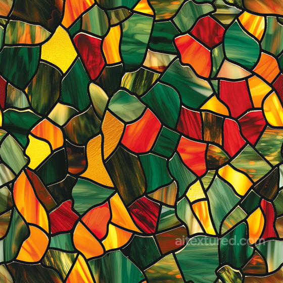 stained glass style camouflage PBR texture with vibrant autumn colors Color Camouflage texture preview
