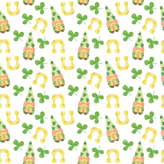 with St Patrick Gnome, Shamrocks & Horseshoes St patrick texture preview