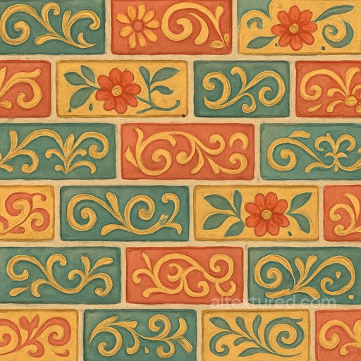 Decorative Painted Brick Seamless Texture seamless Brick PBR texture