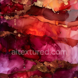seamless Seamless 3D Alcohol Ink PBR Texture Featuring Red and Copper Fluid Marbling texture 8k free download PBR