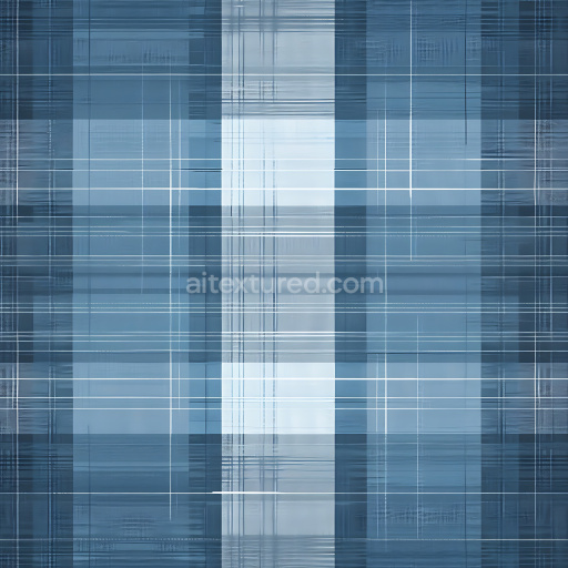 Seamless Blue Plaid 3D PBR Fabric Texture with Layered Line Pattern