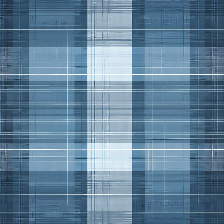 Blue Plaid Fabric with Layered Line Pattern seamless PBR texture preview