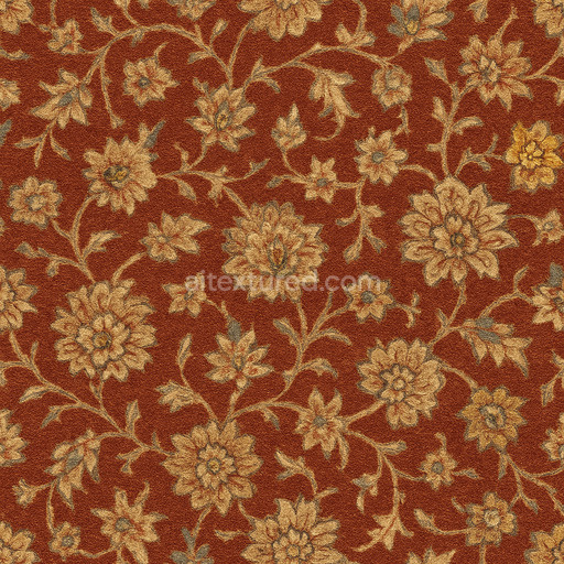Ornate Wool Carpet Texture Seamless 1024X1024