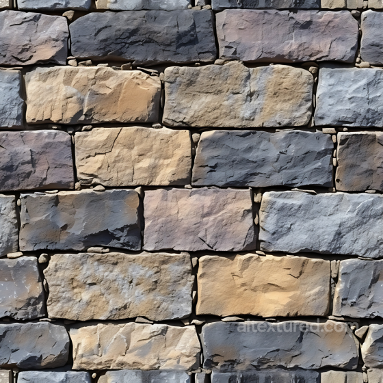 Stone Wall PBR Texture with Weathered Multicolor Blocks Stone texture preview