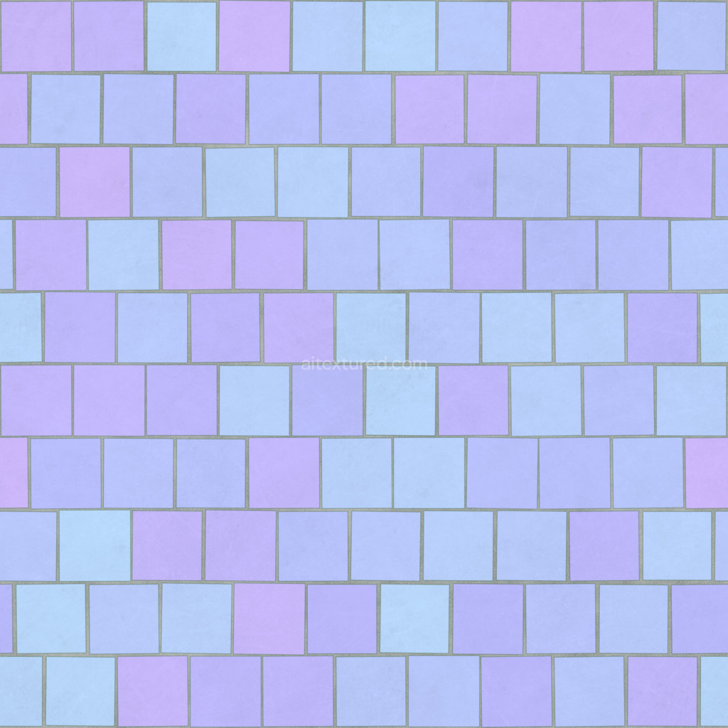 Seamless PBR tiles texture in blue and purple colors