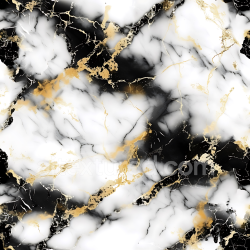 seamless Seamless 3D Black and White Marble PBR Texture with Elegant Gold Vein Accents texture 8k free download PBR