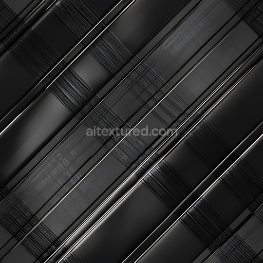 Seamless 3D PBR Texture of Black Plaid Fabric with Subtle Weave Detail