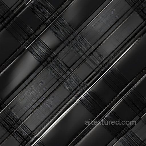 Seamless 3D PBR Black Metal Plaid Texture with Woven Pattern and Glossy Finish texture preview