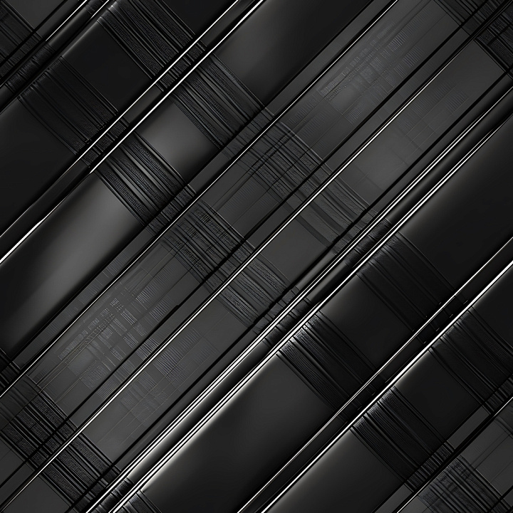 Black Metal Plaid with Woven Pattern and Glossy Finish seamless PBR texture preview