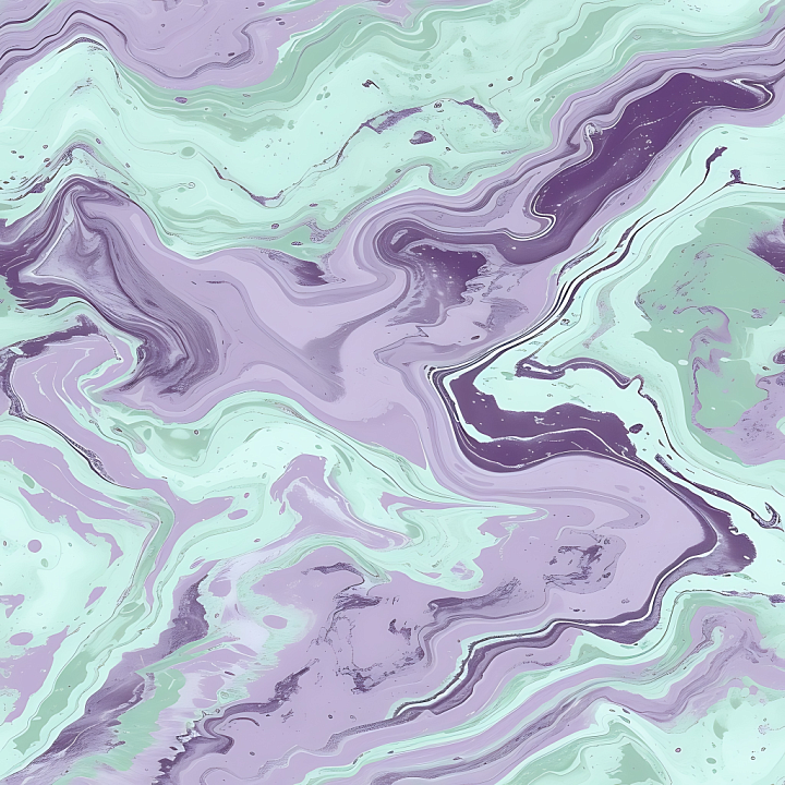 Lavender and Pistachio Marble with Swirling Veins seamless PBR texture preview