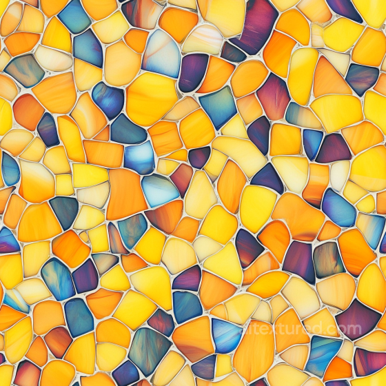 Mosaic Texture Featuring Colorful Stained Glass Pieces with Smooth Finish Mosaic texture preview