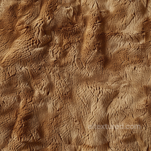 Warm Brown Wavy Grain Leather PBR Texture with Natural Fur-Like Surface seamless Leather PBR texture