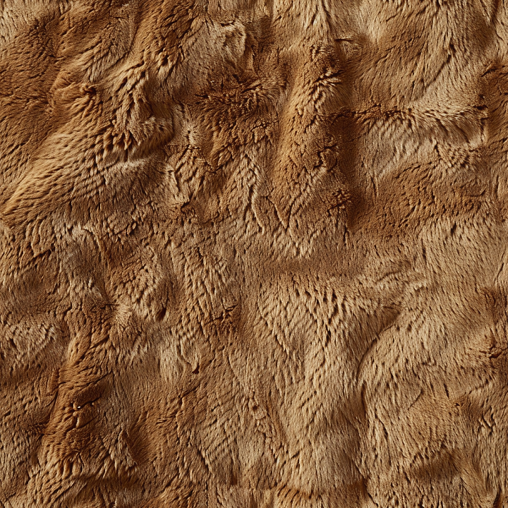 Warm Brown Wavy Grain Leather with Natural Fur-Like Surface seamless PBR texture preview