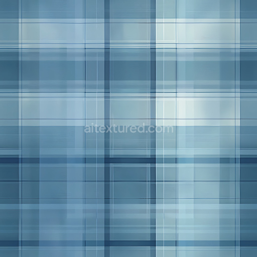 Seamless 3D PBR Texture of Cool Blue Soft Plaid Fabric Pattern