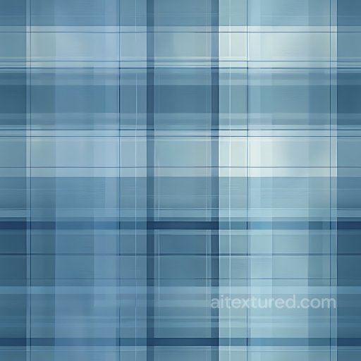 Seamless 3D PBR Texture of Cool Blue Soft Plaid Fabric Pattern texture preview