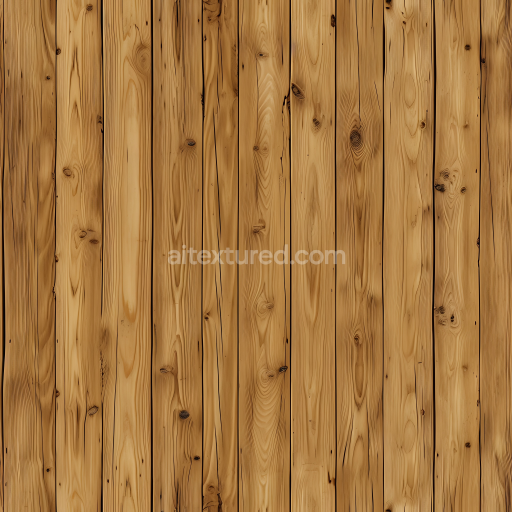 Seamless 3D Pine Wood Planks PBR Texture with Natural Knots and Grain