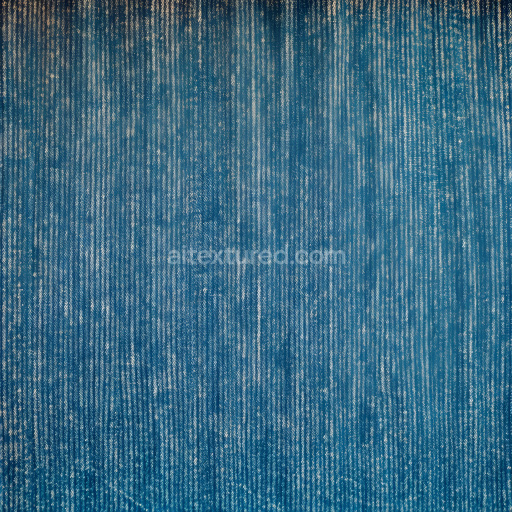Seamless 3D cracked worn blue denim fabric PBR texture with fine frayed lines
