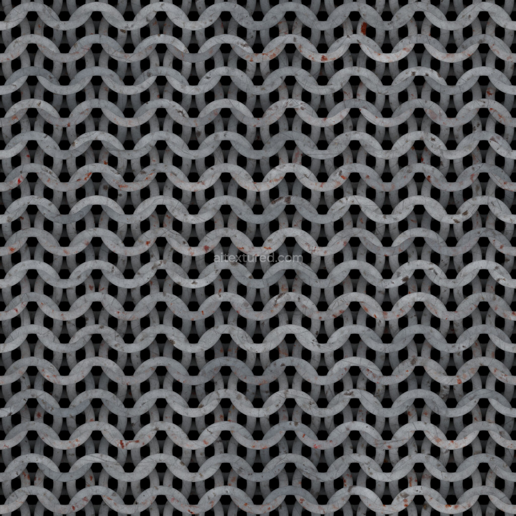 Seamless chainmail texture with realistic detail