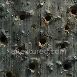 seamless Seamless 3D Cracked Concrete PBR Texture with Bullet Holes and Fractures in Dark Gray texture 8k free download PBR