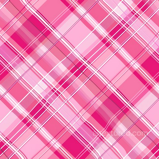 Seamless 3D PBR Texture of Pink Plaid Fabric with Layered Check Pattern texture preview