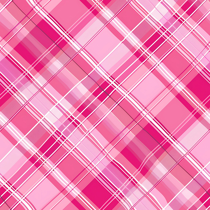 Pink Plaid Fabric with Layered Check Pattern seamless PBR texture preview