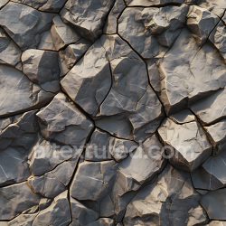 seamless Seamless 3D PBR texture of cracked rocky ground with natural fractures and rugged surface texture 8k free download PBR