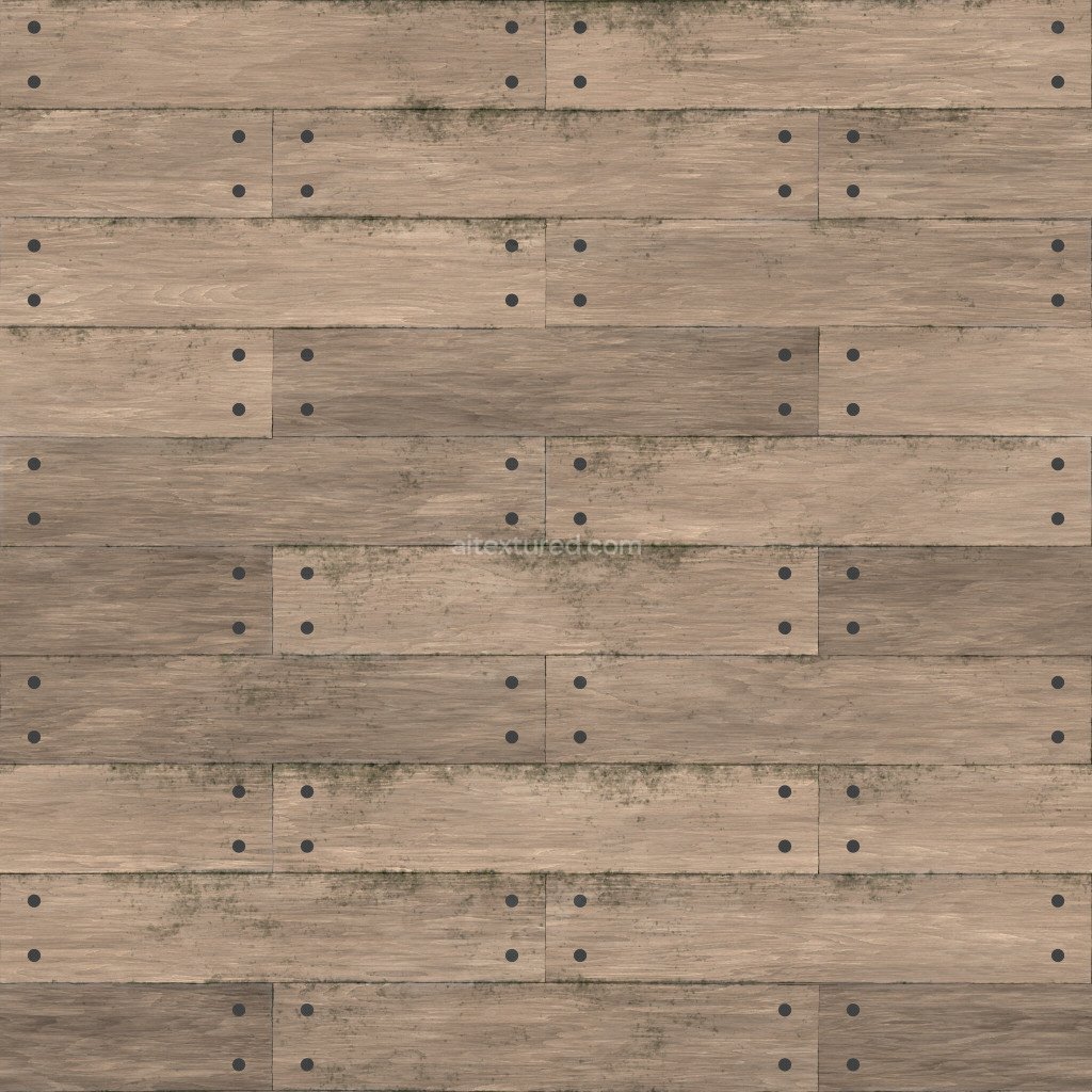 Seamless PBR wood planks texture with natural grain and weathering