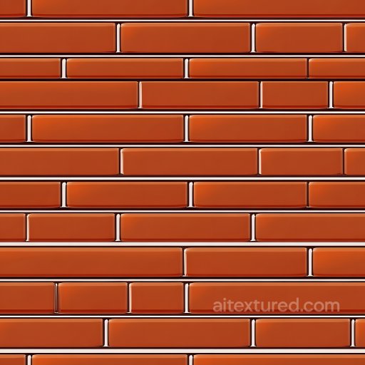 Orange Brick Wall Seamless Texture with Subtle Cracks and Smooth Finish seamless Brick PBR texture