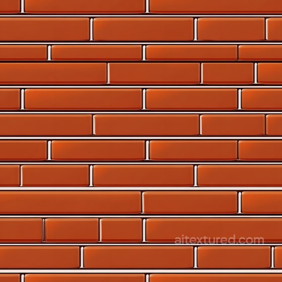 Orange Brick Wall Seamless Texture with Subtle Cracks and Smooth Finish Brick texture preview