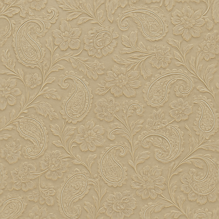 Paisley Floral Wallpaper With Satin Finish seamless PBR texture preview