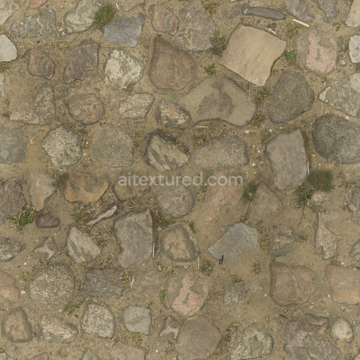 Cobblestone Floor Cobblestone — Cobblestone Farm Rural Rural Old Floor — PBR seamless 3D texture