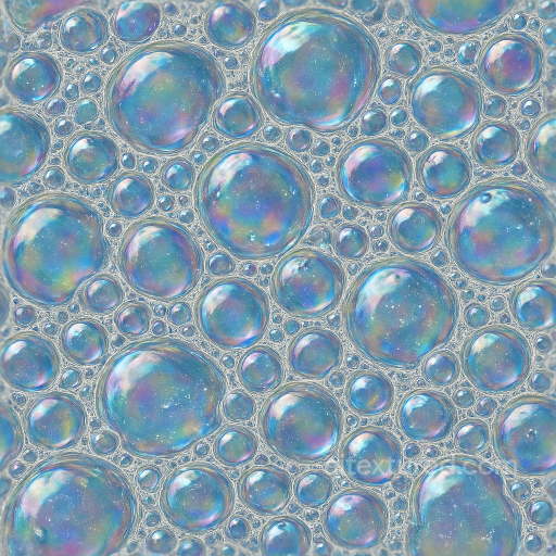 Soap Bubble Cluster On Wet Surface seamless Drops PBR texture