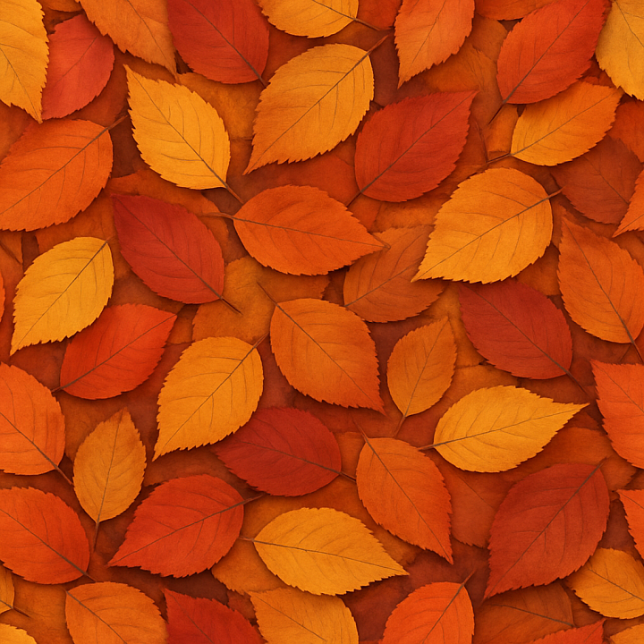 Clean Autumn Leaves seamless PBR texture preview