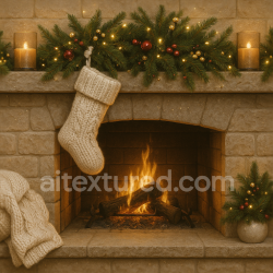 seamless Seamless 3d texture pbr 8k fireplace mantel holiday sparkle christmas eve cozy wool warm fire glow texture 8k free download PBR