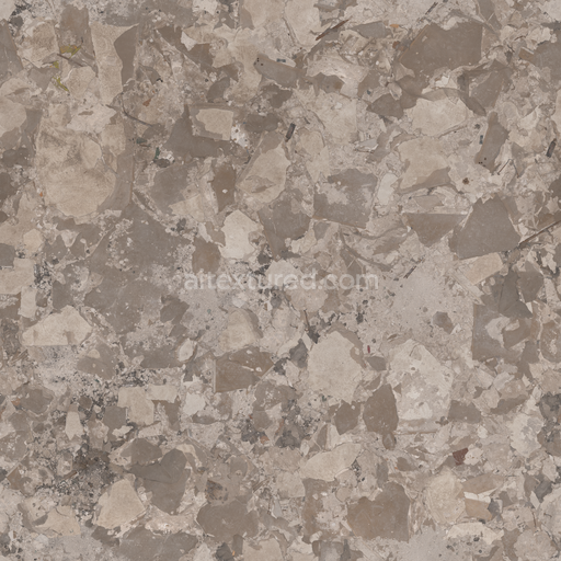 Rubble Debris Concrete — Crumbling Construction Plasterconcrete Debris Concrete Waste — PBR seamless 3D texture