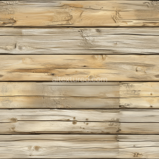 Seamless 3D Weathered Pine Wood Planks PBR Texture with Natural Knots and Cracks