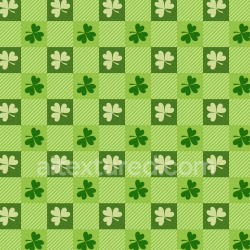 seamless Seamless 3D PBR Texture with Green Shamrock Checkered Digital Paper Pattern texture 8k free download PBR