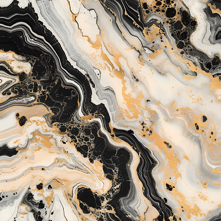Marble with Champagne Gold and Black Veined Marble Pattern seamless PBR texture preview