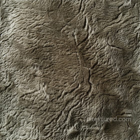 Rough Natural Furry Leather PBR Texture with Coarse Fur and Organic Wrinkles Leather texture preview
