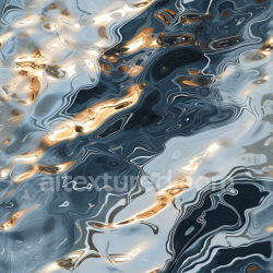 seamless Seamless 3D PBR Stylized Liquid Metal Water Texture with Fluid Reflective Waves texture 8k free download PBR