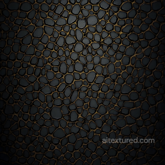 Stylized Dark Cracked Skin PBR Texture with Gold Veins Skin texture preview