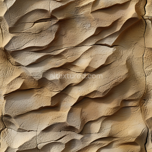 Seamless 3D PBR Weathered Sandstone Rock Texture with Natural Erosion and Cracks